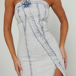 Shopo Strapless Jean Dress